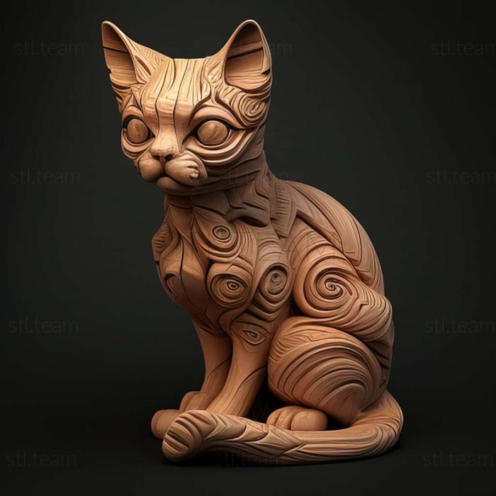 3D модель Кипрская кошка (STL)
